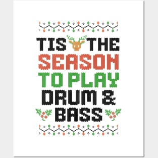 DRUM AND BASS  - Tis The Season Christmas (black) Posters and Art